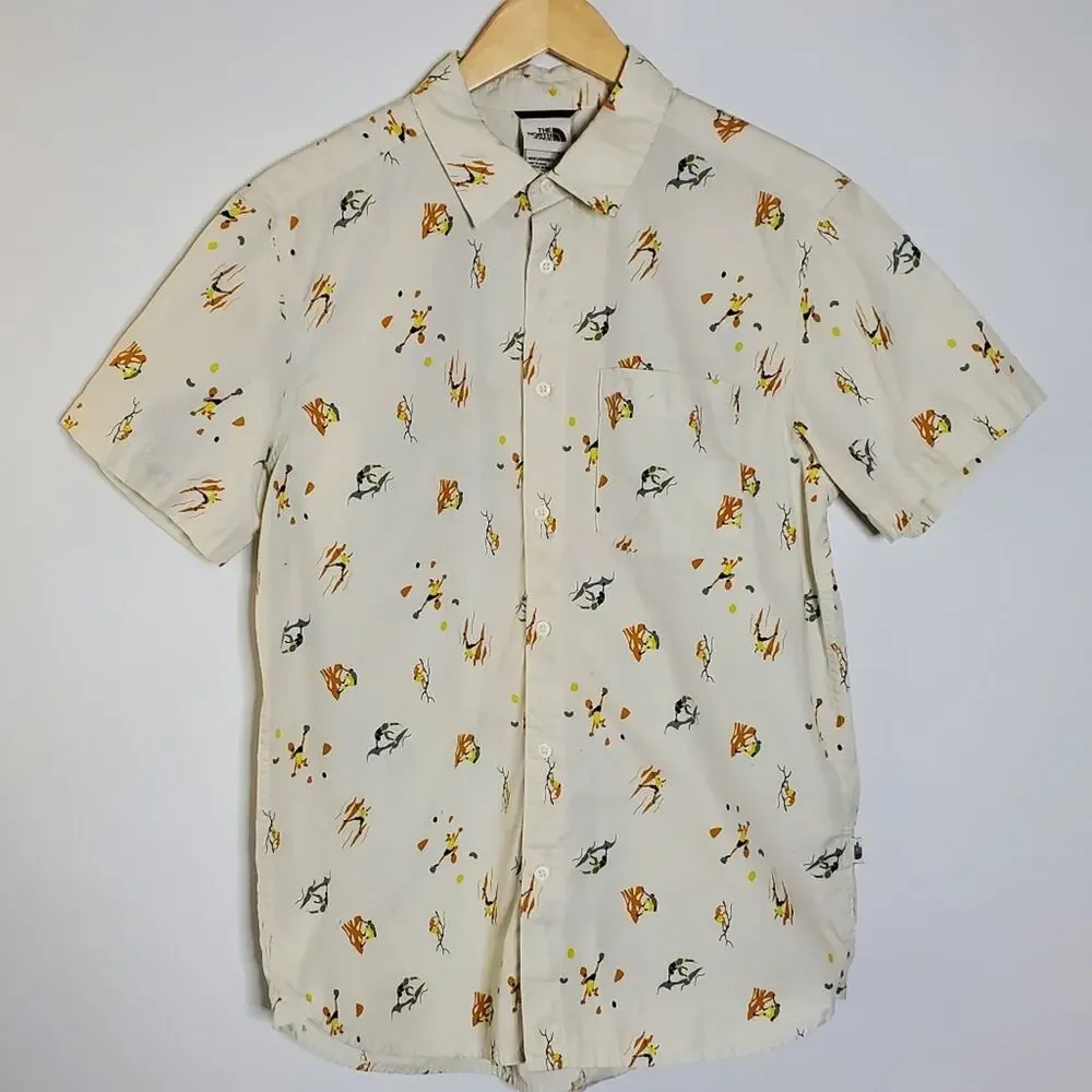 The North Face Baytrail man sports printed button casual short Sleeve shirt